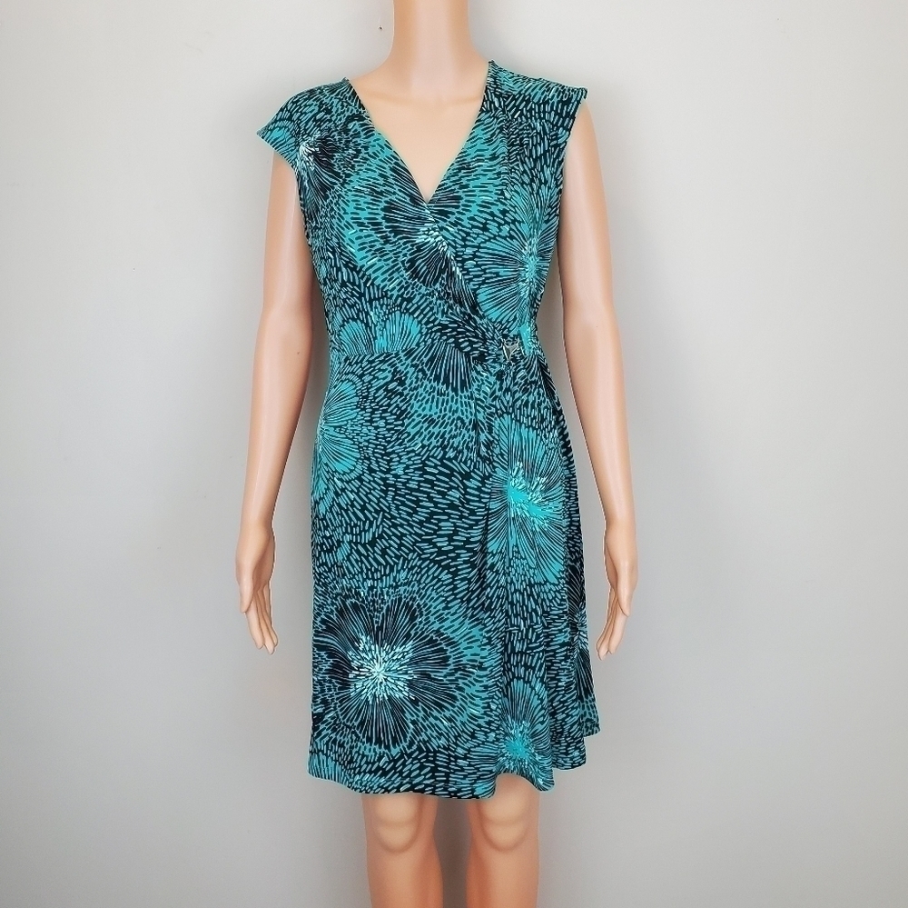 FINAL PRICE 🧡 APT.9 green/black wrap front Sleeveless dress